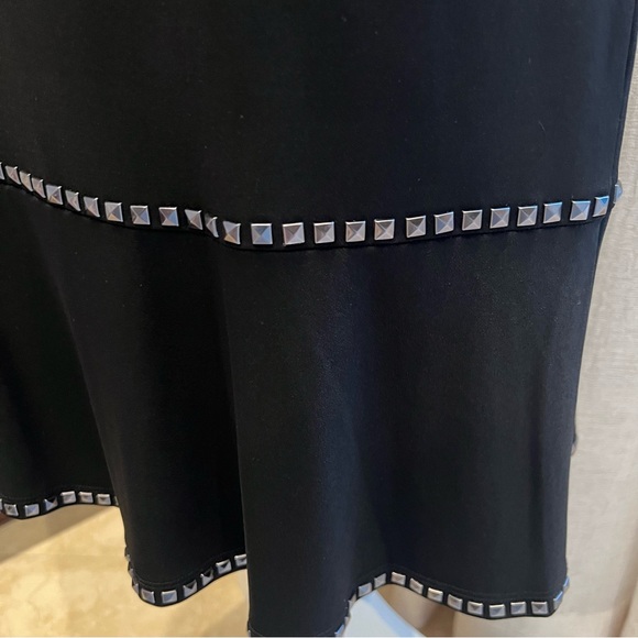 Michael Kors Black Silver Studded Midi Dress - Picture 3 of 9